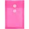 JAM Paper 6.25" x 9.25" Button & String Tie Closure Plastic Envelopes, 12ct.